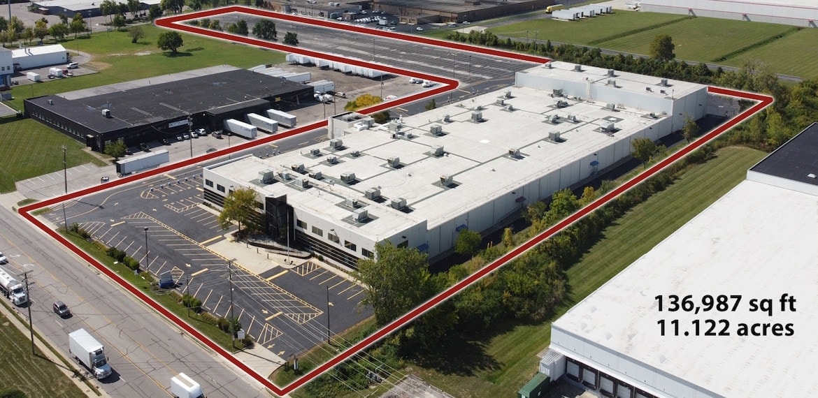 Aerial view of 255 Phillipi Road warehouse space.